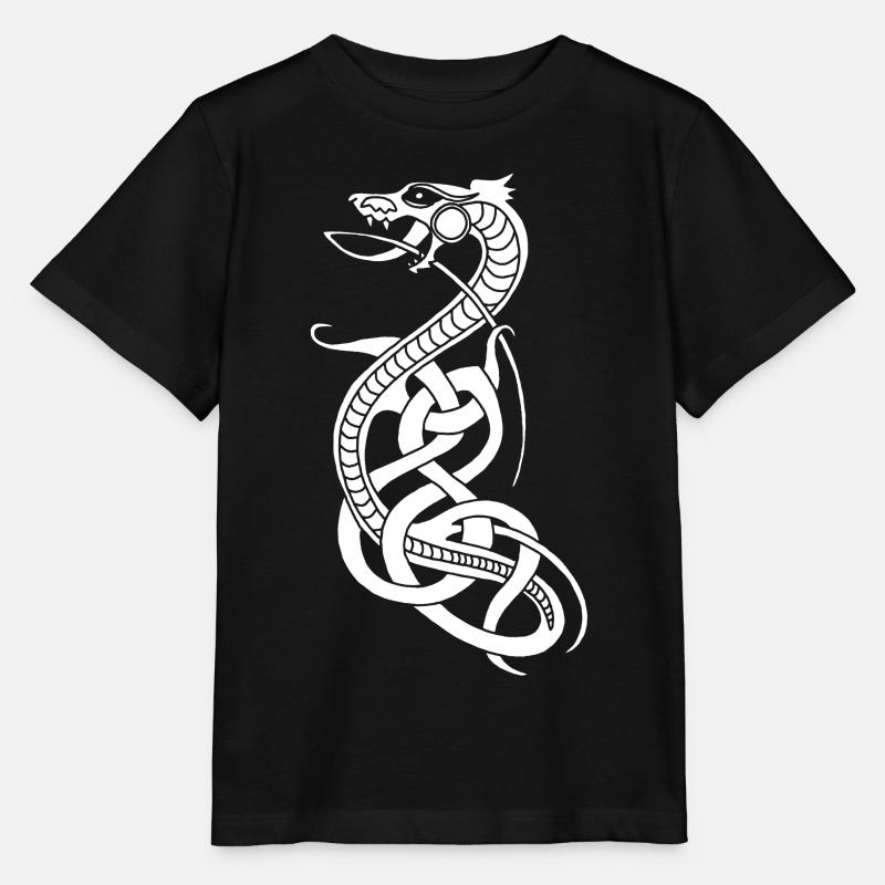 Serpent blanc infini - T-shirt bio MINI CREATOR Stanley/Stella Enfant - noir