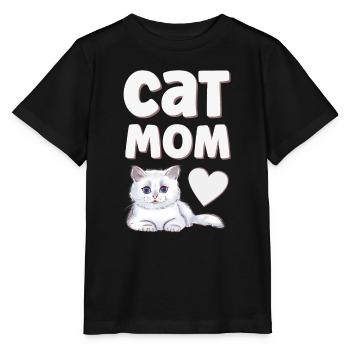 Chats Chats - T-shirt bio MINI CREATOR Stanley/Stella Enfant - noir - Devant - Mikhail (115cm)