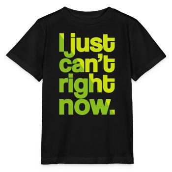 Just Can't (dark) - Stanley/Stella MINI CREATOR Kids’ T-Shirt - black - Front - Mikhail (115cm)