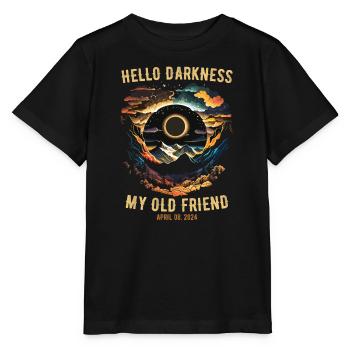 Hallo Dunkelheit, mein alter Freund Sonnenfinsternis - Stanley/Stella Kinder T-Shirt MINI CREATOR  - Schwarz - Vorne - Mikhail (115cm)
