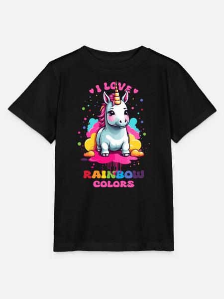 Süßes Einhorn - Stanley/Stella Kinder T-Shirt MINI CREATOR  - Schwarz