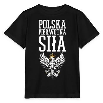 Force élémentaire polonaise Polska Pologne Aigle cadeau - T-shirt bio MINI CREATOR Stanley/Stella Enfant - noir - Devant - Mikhail (115cm)