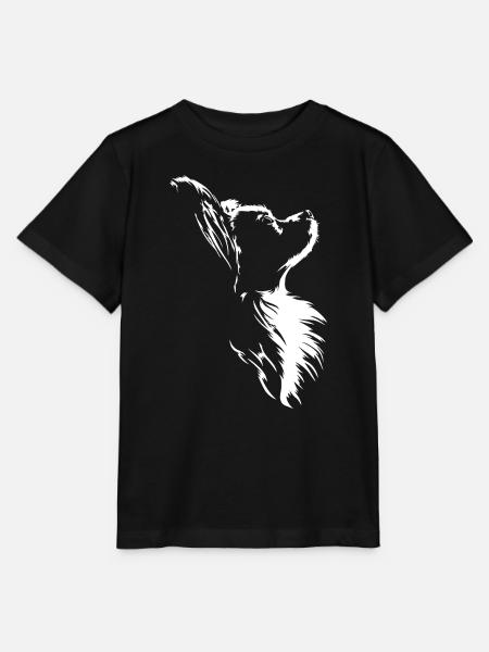 Papillon Silhouette Hunde Portrait Wilsigns - Stanley/Stella Kinder T-Shirt MINI CREATOR  - Schwarz