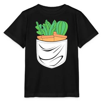 Cacti Plant Cactus - Stanley/Stella MINI CREATOR Kids’ T-Shirt - black - Front - Mikhail (115cm)