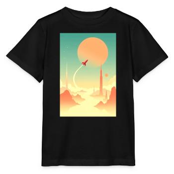 Erste Reisen jenseits ferner Horizonte - Stanley/Stella Kinder T-Shirt MINI CREATOR  - Schwarz - Vorne - Mikhail (115cm)