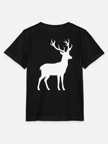 Hirsch Silhouette - Stanley/Stella Kinder T-Shirt MINI CREATOR - Schwarz