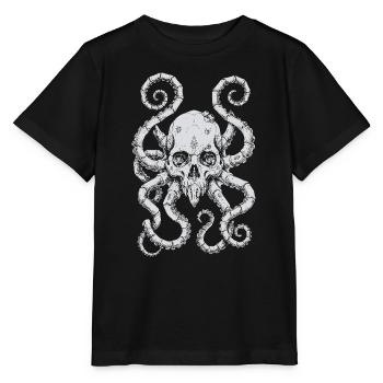 Kraken Skull Tide - Stanley/Stella MINI CREATOR Kids’ T-Shirt - black - Front - Mikhail (115cm)