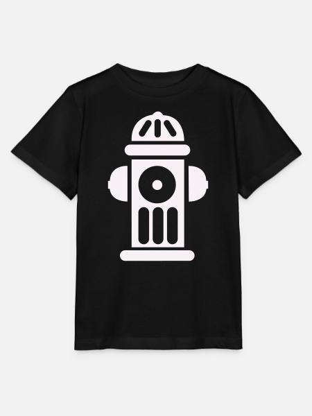 Feuerhydrant Silhouette Linienminimal - Stanley/Stella Kinder T-Shirt MINI CREATOR  - Schwarz