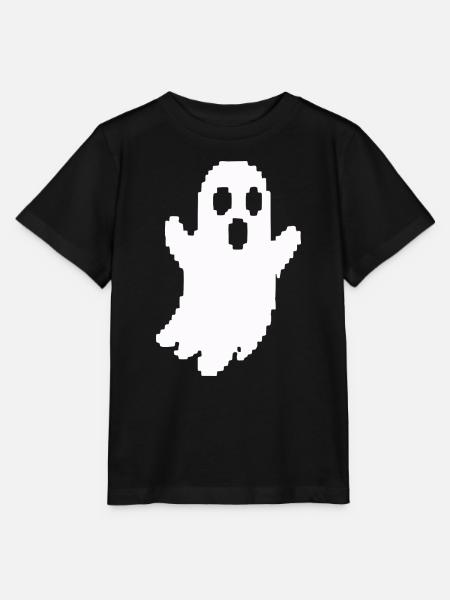 Weißer Geister-Silhouette Print - Stanley/Stella Kinder T-Shirt MINI CREATOR - Schwarz