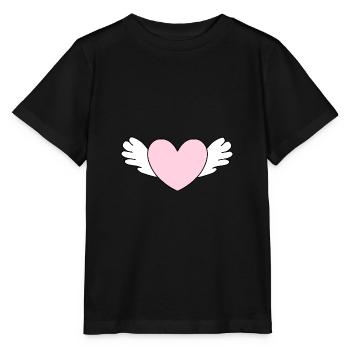 pink heart heart pink red heart pink heart pattern - Stanley/Stella MINI CREATOR Kids’ T-Shirt - black - Front - Mikhail (115cm)