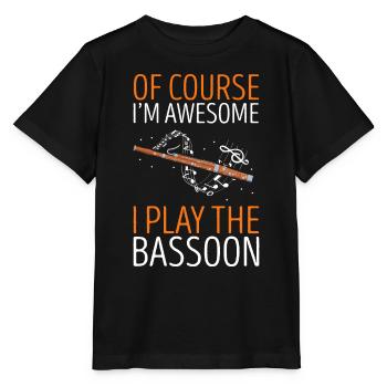 Bassoonist design for woodwind orchestra - Stanley/Stella MINI CREATOR Kids’ T-Shirt - black - Front - Mikhail (115cm)