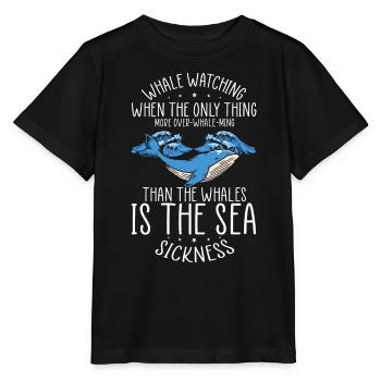 Orca Beobachtung für Buckelwale und Meerwale - Stanley/Stella Kinder T-Shirt MINI CREATOR  - Schwarz - Vorne - Mikhail (115cm)