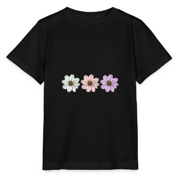 Blume pastell Blume Blumen pastell Blumen flieder - Stanley/Stella Kinder T-Shirt MINI CREATOR  - Schwarz - Vorne - Mikhail (115cm)
