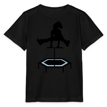 jumping trampoline girl jumping jump gift - Stanley/Stella MINI CREATOR Kids’ T-Shirt - black - Front - Mikhail (115cm)