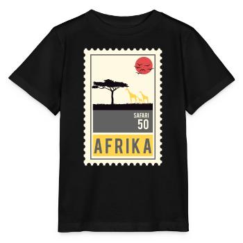 Timbre Afrique - T-shirt bio MINI CREATOR Stanley/Stella Enfant - noir - Devant - Mikhail (115cm)