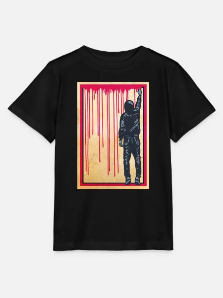 STREET ART - SPRAY BOY Poster - Stanley/Stella Kinder T-Shirt MINI CREATOR - Schwarz