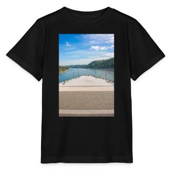 Affiche du Rhin et de la Moselle de Deutsches Eck Koblenz - T-shirt bio MINI CREATOR Stanley/Stella Enfant - noir - Devant - Mikhail (115cm)