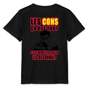 les cons ça ose tout lino ventura - T-shirt bio MINI CREATOR Stanley/Stella Enfant - noir - Devant - Mikhail (115cm)