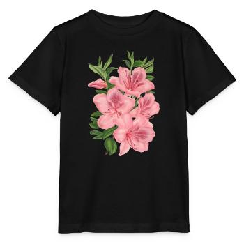 pink flowers - Stanley/Stella MINI CREATOR Kids’ T-Shirt - black - Front - Mikhail (115cm)