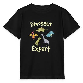 Expert des dinosaures - T-shirt bio MINI CREATOR Stanley/Stella Enfant - noir - Devant - Mikhail (115cm)