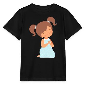 Glaube T-Shirt, beten Sie darauf, beten Sie darüber - Stanley/Stella Kinder T-Shirt MINI CREATOR  - Schwarz - Vorne - Mikhail (115cm)