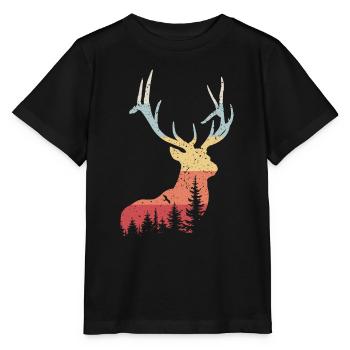 Hirsch - Stanley/Stella Kinder T-Shirt MINI CREATOR  - Schwarz - Vorne - Mikhail (115cm)