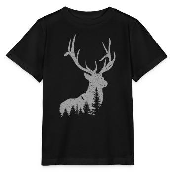 Hirsch - Stanley/Stella Kinder T-Shirt MINI CREATOR  - Schwarz - Vorne - Mikhail (115cm)