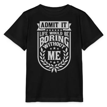 vie ennuyeuse sans moi - T-shirt bio MINI CREATOR Stanley/Stella Enfant - noir - Devant - Mikhail (115cm)