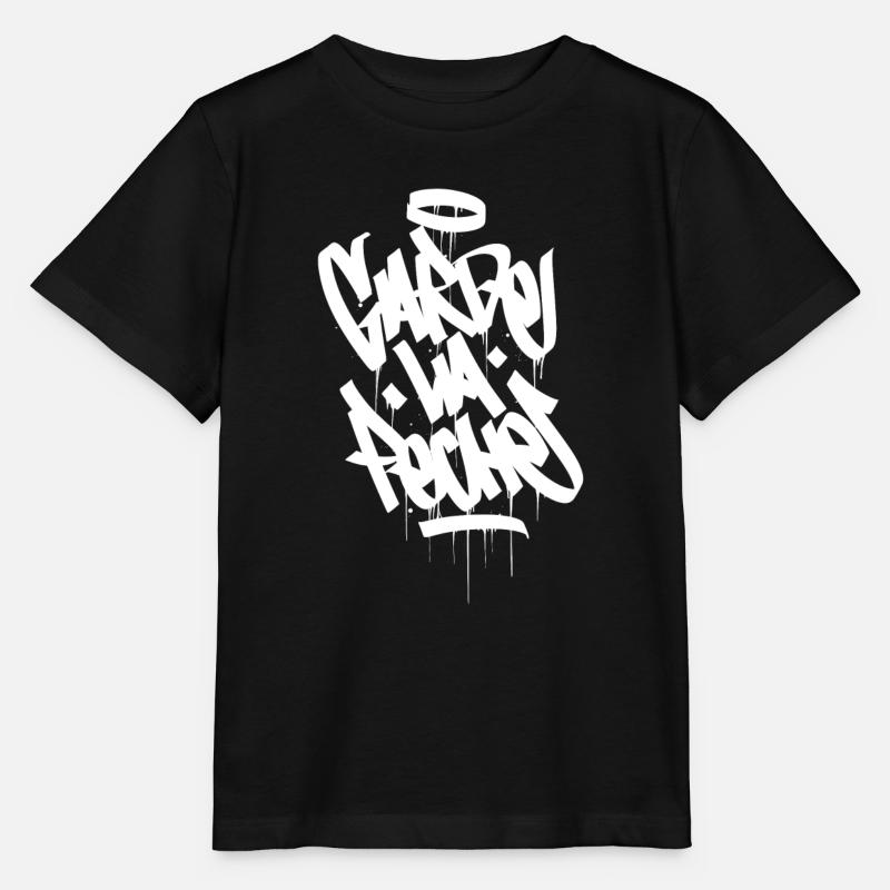 garde la peche blanc - T-shirt bio MINI CREATOR Stanley/Stella Enfant - noir