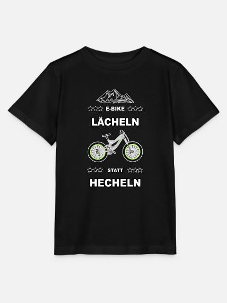 ebike lächeln statt hecheln - Stanley/Stella Kinder T-Shirt MINI CREATOR - Schwarz