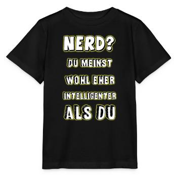 Nerd - Stanley/Stella Kinder T-Shirt MINI CREATOR  - Schwarz - Vorne - Mikhail (115cm)