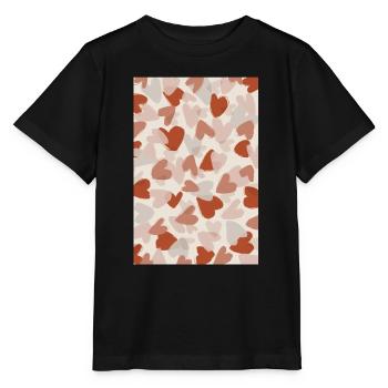 Doux cœurs pastel - T-shirt bio MINI CREATOR Stanley/Stella Enfant - noir - Devant - Mikhail (115cm)