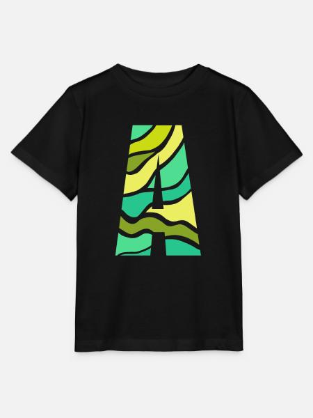 Letter A - Stanley/Stella Kinder T-Shirt MINI CREATOR - Schwarz