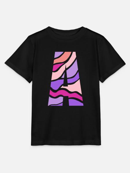 Letter A - Stanley/Stella Kinder T-Shirt MINI CREATOR - Schwarz