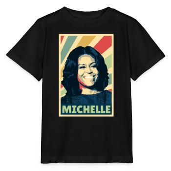 Michelle Obama Vintage Colores - T-shirt bio MINI CREATOR Stanley/Stella Enfant - noir - Devant - Mikhail (115cm)