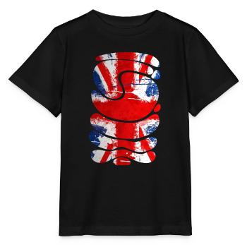 England UK London British English United Kingdom - Stanley/Stella MINI CREATOR Kids’ T-Shirt - black - Front - Mikhail (115cm)