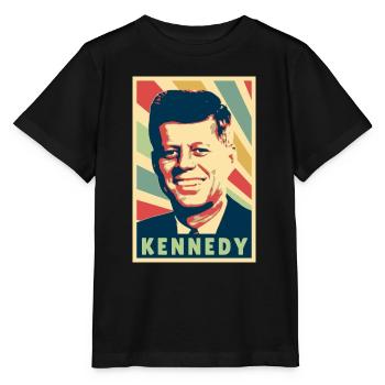 John F Kennedy Vintage Colores - T-shirt bio MINI CREATOR Stanley/Stella Enfant - noir - Devant - Mikhail (115cm)