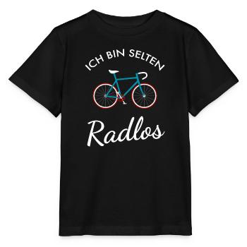 Ich Bin Selten Radlos - Fahrrad Radfahrer Radsport - Stanley/Stella Kinder T-Shirt MINI CREATOR  - Schwarz - Vorne - Mikhail (115cm)