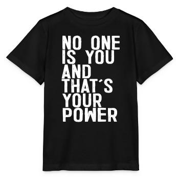 Niemand bist du und das ist deine Macht - Stanley/Stella Kinder T-Shirt MINI CREATOR  - Schwarz - Vorne - Mikhail (115cm)