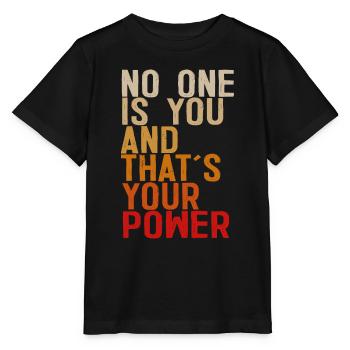 Niemand ist du und das ist deine Macht - Stanley/Stella Kinder T-Shirt MINI CREATOR  - Schwarz - Vorne - Mikhail (115cm)