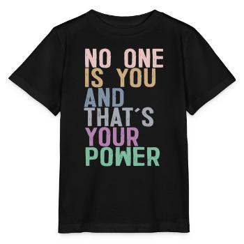Niemand ist du und das ist deine Macht - Stanley/Stella Kinder T-Shirt MINI CREATOR  - Schwarz - Vorne - Mikhail (115cm)