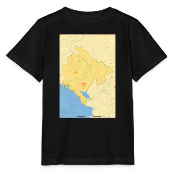 Montenegro Map Map - Stanley/Stella MINI CREATOR Kids’ T-Shirt - black - Front - Mikhail (115cm)