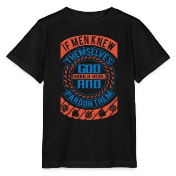 IF MEN KNEW THEM SALVES GOD AND PARDON THEM - Stanley/Stella MINI CREATOR Kids’ T-Shirt - black - Front - Mikhail (115cm)