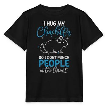 Chinchillas Nachtaktiv Südamerika Tierschutz - Stanley/Stella Kinder T-Shirt MINI CREATOR  - Schwarz - Vorne - Mikhail (115cm)