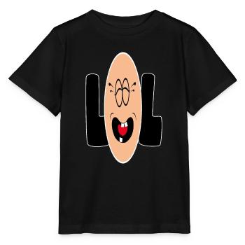 Sourrire LOL - T-shirt bio MINI CREATOR Stanley/Stella Enfant - noir - Devant - Mikhail (115cm)
