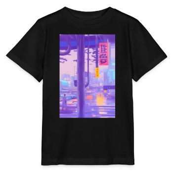 Tokio-Landschaft - Stanley/Stella Kinder T-Shirt MINI CREATOR  - Schwarz - Vorne - Mikhail (115cm)