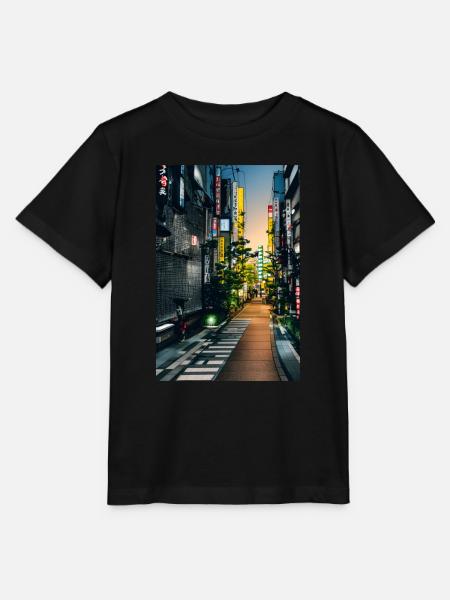 Tokio-Landschaft - Stanley/Stella Kinder T-Shirt MINI CREATOR  - Schwarz