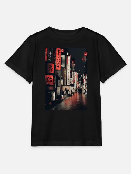Tokio-Landschaft - Stanley/Stella Kinder T-Shirt MINI CREATOR - Schwarz