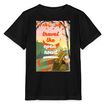 Travel The Open Road - Stanley/Stella MINI CREATOR Kids’ T-Shirt - black - Front - Mikhail (115cm)