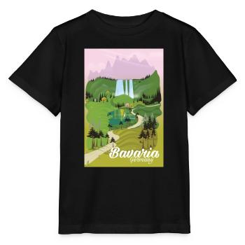 Affiche de voyage Braveria Allemagne - T-shirt bio MINI CREATOR Stanley/Stella Enfant - noir - Devant - Mikhail (115cm)